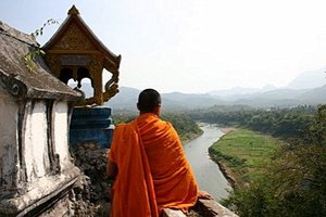 Pogled s hriba nad Luang Prabangom
