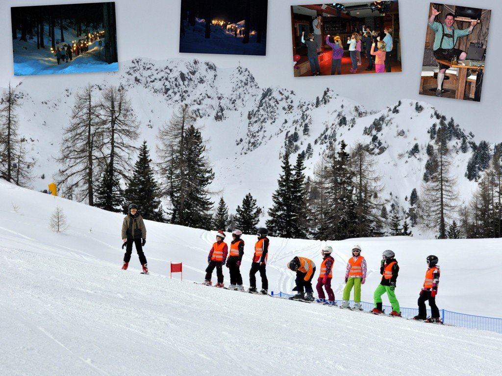 SMučanje v času šolskih počitnic, z brezplačno šolo smučanja za otroke in večerno animacijo