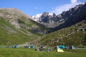 Trek okoli Karakola, kemping