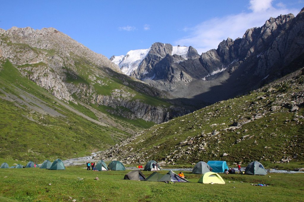 Trek okoli Karakola, kemping